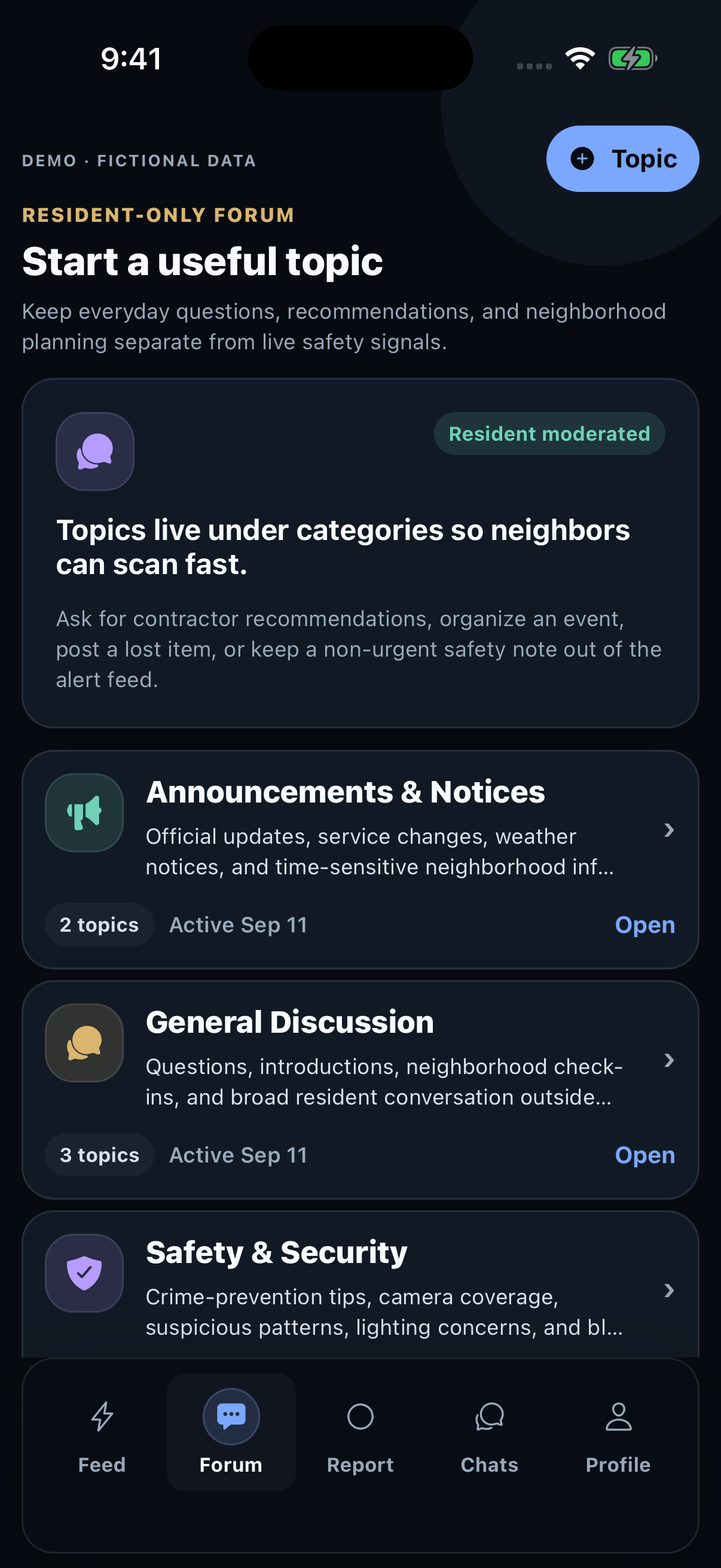 Native forum screenshot